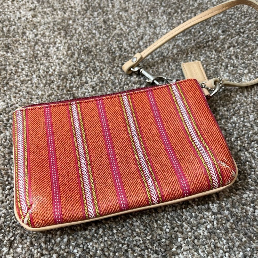 Coach Striped Wristlet - Picture 5 of 7
